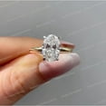 thumbnail image 5 of CHIRAGEMSJEWELS Oval Cut Solitaire Moissanite 4 Prongs Engagement Ring, Solitaire Oval Wedding Ring, 925 Sterling Silver Ring, Gorgeous Anniversary Ring, 5 of 5