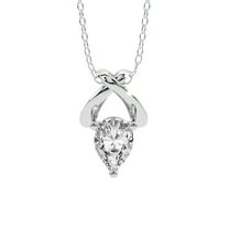 Lab Diamond Pendant Necklace For Women | 5 Carat IGI Certified Pear Shape | Adriana Lab Diamond Pendant In 14K White Gold | FG-VS1-VS2 Quality | Friendly Diamonds