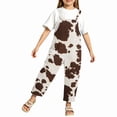 thumbnail image 5 of Generic Teen Girl Cow Overalls Adjustable Straps Wide Leg Casual Jumpsuit Onesie, 5 of 8