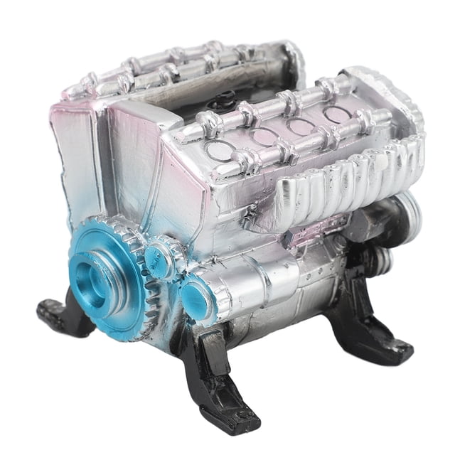 Engine Model, Simulated Resin 8 Cylinder Car Engine Creative for Ornaments