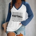 thumbnail image 2 of Chandails à Col Rond Légers Décontractés pour Femmes à Manches Longues, T-Shirt à Enfiler Imprimé Graphique de Football, Hauts Athlétiques pour Femmes, Coupe Ample, Chemises d'Été pour Femmes, Chemise d'Été pour Femmes, Chemise à Rayures pour Femmes, 2 of 4