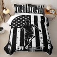 thumbnail image 2 of Erosebridal Soccer Player Twin Quilt Set, Stars and Stripes Flag Twin Coverlet Set for Men and Women, 2pcs, 2 of 7