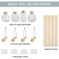 thumbnail image 4 of 4Pcs Reed Diffuser Set with Metal Golden Decoration, 3.5oz-4.2oz Empty Reed Diffuser Bottles with 20Pcs Reed Diffuser Sticks, Unique Design Bottles for Home and Office (4 Pcs Different Bottles), 4 of 7