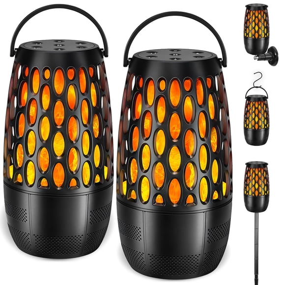 Upgraded Outdoor Bluetooth Speakers Waterproof Patio, Outdoor Speakers with Light, Multi-Speaker Auto-Sync Up to 100 Speaker, BT 5.3 HD Surround Soun