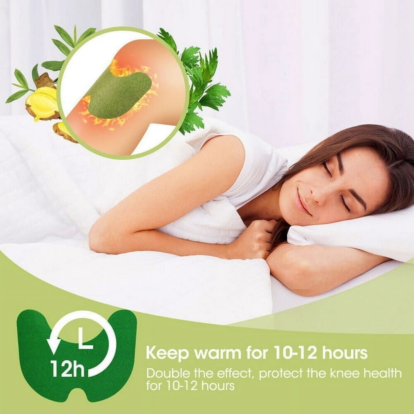 48PCS Original Well Knee Herbal Knee Pātch - Well Knee Plāster for Knee Support & Muscle Pain - Maximum Strength for a Temporary Relief - Adhesive Heat Pātches Made with Natural Herbs