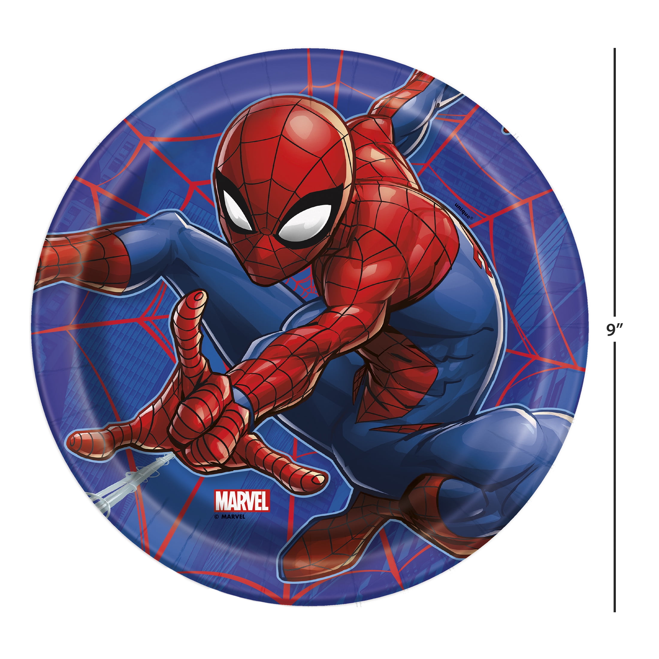 The Amazing Spider-Man 3D Square Dinner Plates (8) Party Accessory : Home & Kitchen