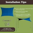 thumbnail image 4 of Pure Garden 10x13ft Sun Shade Sail – UV-Blocking Outdoor Canopy with D-Rings & Ropes, Blue, 4 of 8