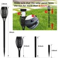 thumbnail image 4 of Solar Lights Outdoor Waterproof Blue, Upgraded 4 Pack Solar Torch Lights with Flickering Flame, Mini Solar Outdoor Garden Lights Tiki Torches for Outs, 4 of 5