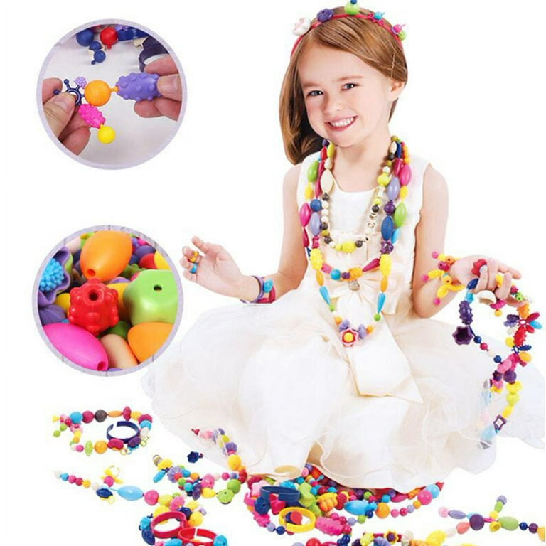 Beads For Girls Toys Kids Jewelry Making Kit Bead Art And Craft Kits Diy  Bracelets Necklace Hairband And Rings Toy For Age 3 4 5 6 7 8 9 10 Year Old  G