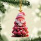 thumbnail image 4 of Colgante de Decoración Navideña Ganfancp Santa Claus Árbol de Navidad Pequeño Plano Acrílico, 4 of 7