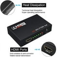 thumbnail image 6 of 4K HDMI Splitter 1 in 2 3 4 Out 4K@30HZ, V1.4 HDCP Powered HDMI Splitter with AC Adaptor 1 Input to 4 Outputs, Supports 3D 4K HD1080P for PS4 XboxRoku Blu-Ray Player Apple TV HDTV, 6 of 8