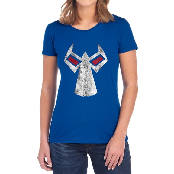 Batman Bane Mask Women's T Shirt, Royal, Medium