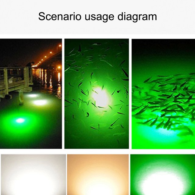 Pesca Atraer La Luz Lámpara de captura de pesca LED de 12V Buscador de peces submarinos Atraer luz (Blanco) Likrtyny Para Estrenar