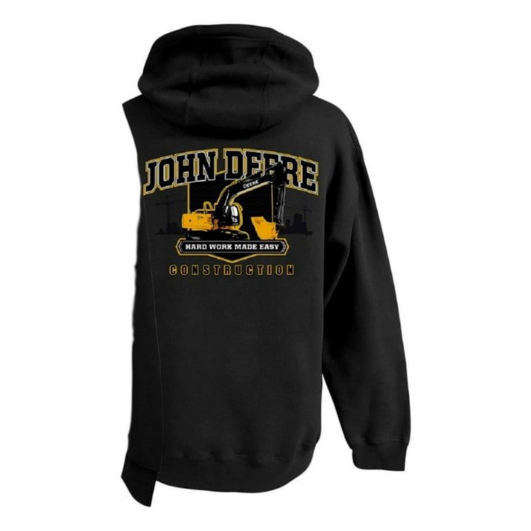 John Deere Western Sweatshirt Men Hard Work Easy Charcoal 13021695