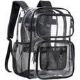 thumbnail image 1 of Mochila transparente PACKISM 17 de PVC resistente, negro transparente, 1 of 9