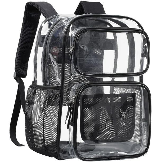 Mochila transparente PACKISM 17 de PVC resistente, negro transparente