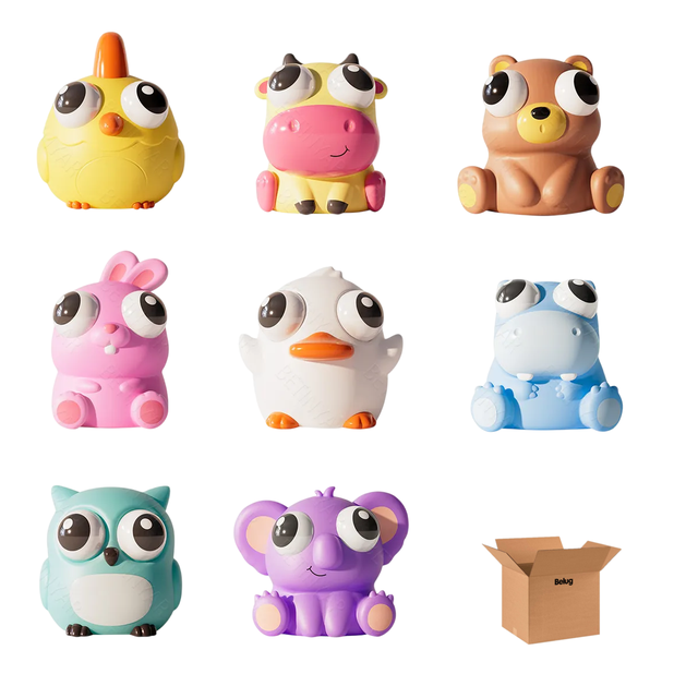 8pzs Estres Animal Belug Juguete, Juguetes Para El Suave Estirable Colores
