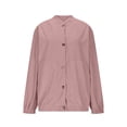 thumbnail image 5 of Yokua Corduroy Jackets for Women Button Down Bomber Jacket Stand Collared Long Sleeve Varsity Y2k Stylish Casual, 5 of 8
