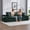 Emerald, variant on MAYEERTY 4-Seater Boneless Cloud Sofa Bed, Breathable Corduroy Upholstered Couch with Pillows, Cup Holders & Side Pockets, No Assembly for Home Small Spaces