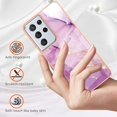 thumbnail image 2 of Compatible with Samsung Galaxy S21 Ultra 5G Case Ultra Slim Marble Luxury Glossy Rubber Durable Shockproof Protective Phone Case for Samsung Galaxy S21 Ultra 5G Marble Violet YBT, 2 of 10