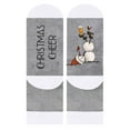 thumbnail image 2 of Womens Crew Socks Women's Christmas Knit Half Socks Christmas Cheer Snowman Print Color Block Letter Thermal Cozy Warm Soft Thick Socks Fall Socks Women C A1 Pairs, 2 of 5