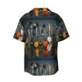 thumbnail image 2 of KLL Various Herbs Print Men's Shirt Short Sleeve Button Down Summer Cuba Beach Shirts- 3X-Large, 2 of 7