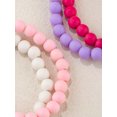 thumbnail image 3 of QQTDFG 4pcs Pastel Candy Color Beaded Bracelet Stackable Stretch Bracelets Creative-default, 3 of 4
