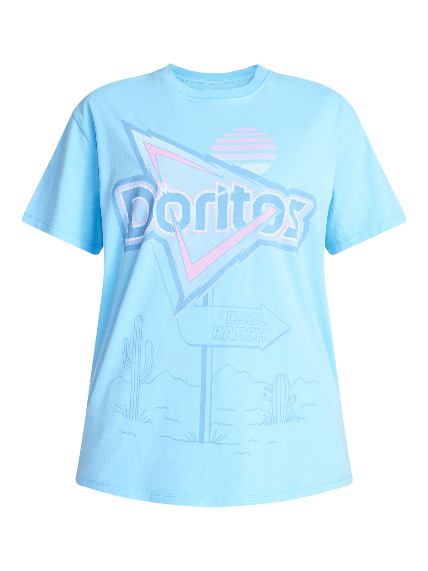 Doritos Cool Ranch Women's Graphic Tee with Short Sleeves, Sizes XXS-XXL
