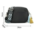 thumbnail image 2 of Crossbody Bags for Women,Stylish Wide Strap Shoulder Bag,Daily Use Purses and Handbags - black, 2 of 7