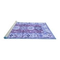 thumbnail image 2 of Ahgly Company Machine Washable Indoor Rectangle Geometric Blue Traditional Area Rugs, 5' x 7', 2 of 4
