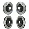 thumbnail image 1 of DS-One Front Rear Coated Drilled Slotted Disc Brake Rotors Kit for Car 2017-2019 Cadillac CTS 6.2L KD-100365, 1 of 11