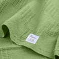 thumbnail image 6 of Linteum Textile Hospital Thermal SNAGLESS Spread Blanket, 100% Cotton (74x100 in, Green), 6 of 9