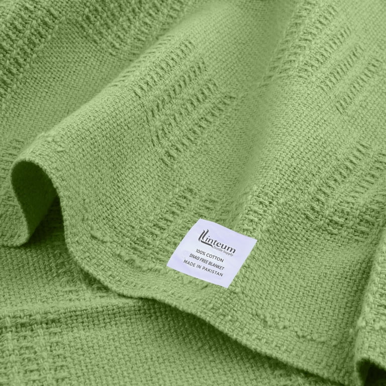 Linteum Textile 100% Cotton Hospital Thermal Blanket, Snagless