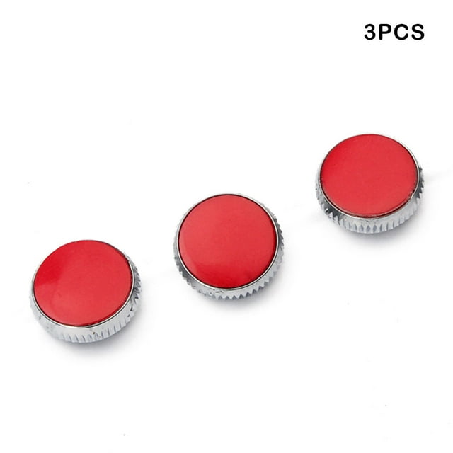 3 Pieces Solid Color Saxophone Buttons Key Smooth Surface Vintage Style Copper Shell Decorative Repair Parts Instrument Keys Silver