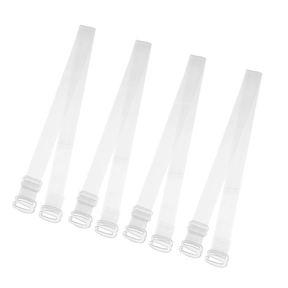 Unique Bargains 2 Pair Invisible Clear Bra Strap Hook Adjustable Shoulder Strap ABS 18mm