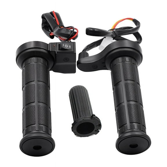 Handle Heated Grips Electric Thermostat Handlebar Grip 3-Speed Adjustable 12V for Electric Scooter E-Bike