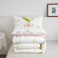 thumbnail image 5 of Manfei Minimalist Goblet King Size Comforter Sets,Bow Olive Border Comforters King Size,Pink Reversible,3 Pieces,1 Comforter and 2 Pillowcases, 5 of 7