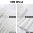 thumbnail image 4 of JIRNYORLL Womens Smocked Tiered Maxi Skirt with Pockets Drawstring Elastic High Waisted A Line Long Skirts, White S, 4 of 6