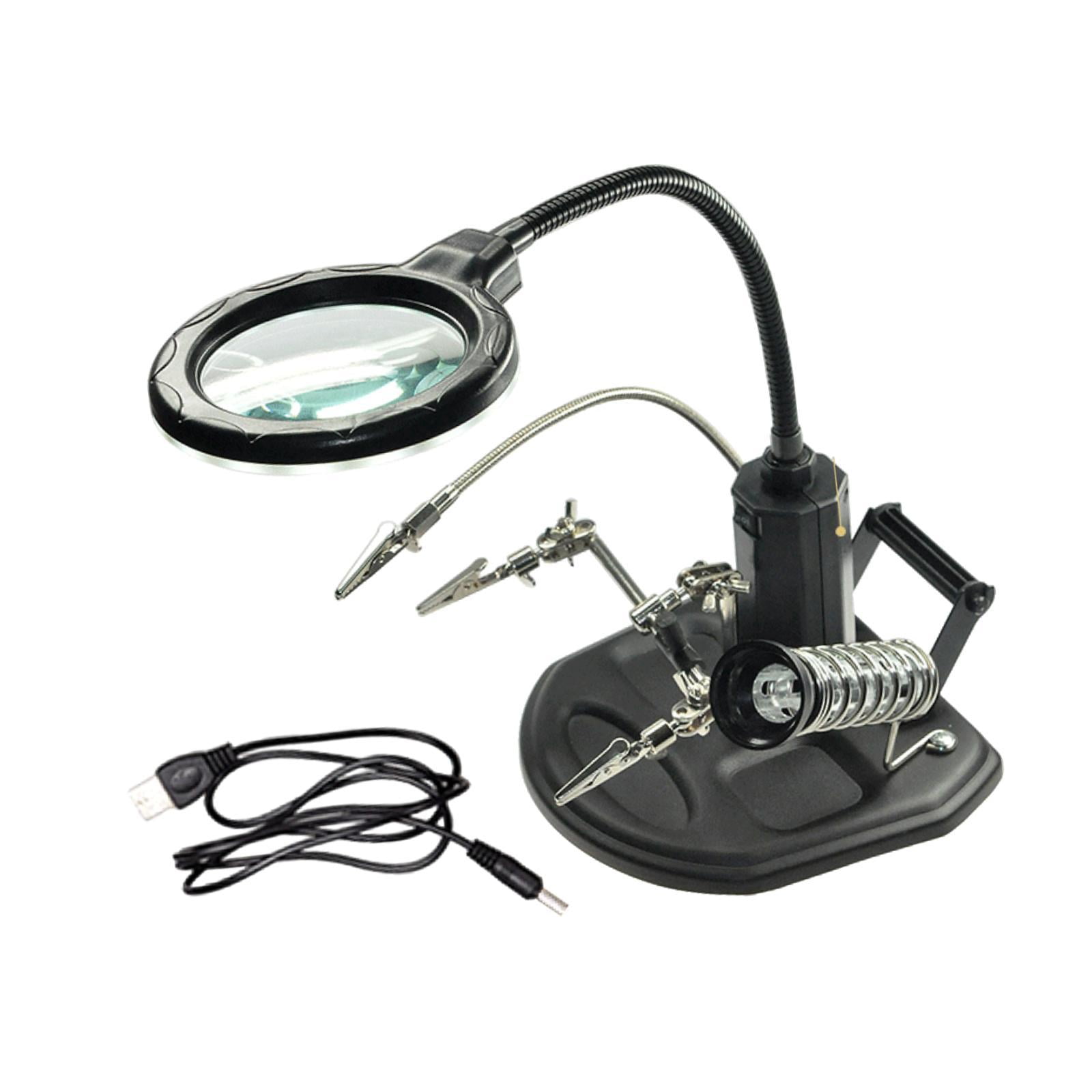 Colaxi Magnifying Glass Soldering Station LED Lighted for Engraving Crafts Assembly