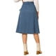 thumbnail image 3 of FALDA MIDI DE CORDUROY PARA MUJERES INSPIRADA EN CHIC, CINTURA ALTA, CON BOTONES Y CINTURÓN, TALLA XL, AZUL, 3 of 6