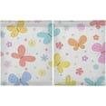 thumbnail image 2 of Floral Kitchen Curtains 2 Panels UV Protected Tier Curtains, Half Window Curtains Kitchen Tiers for Guest Room Bathroom Sink Laundry Room Basement,24 x 27 Inch, 2 of 6