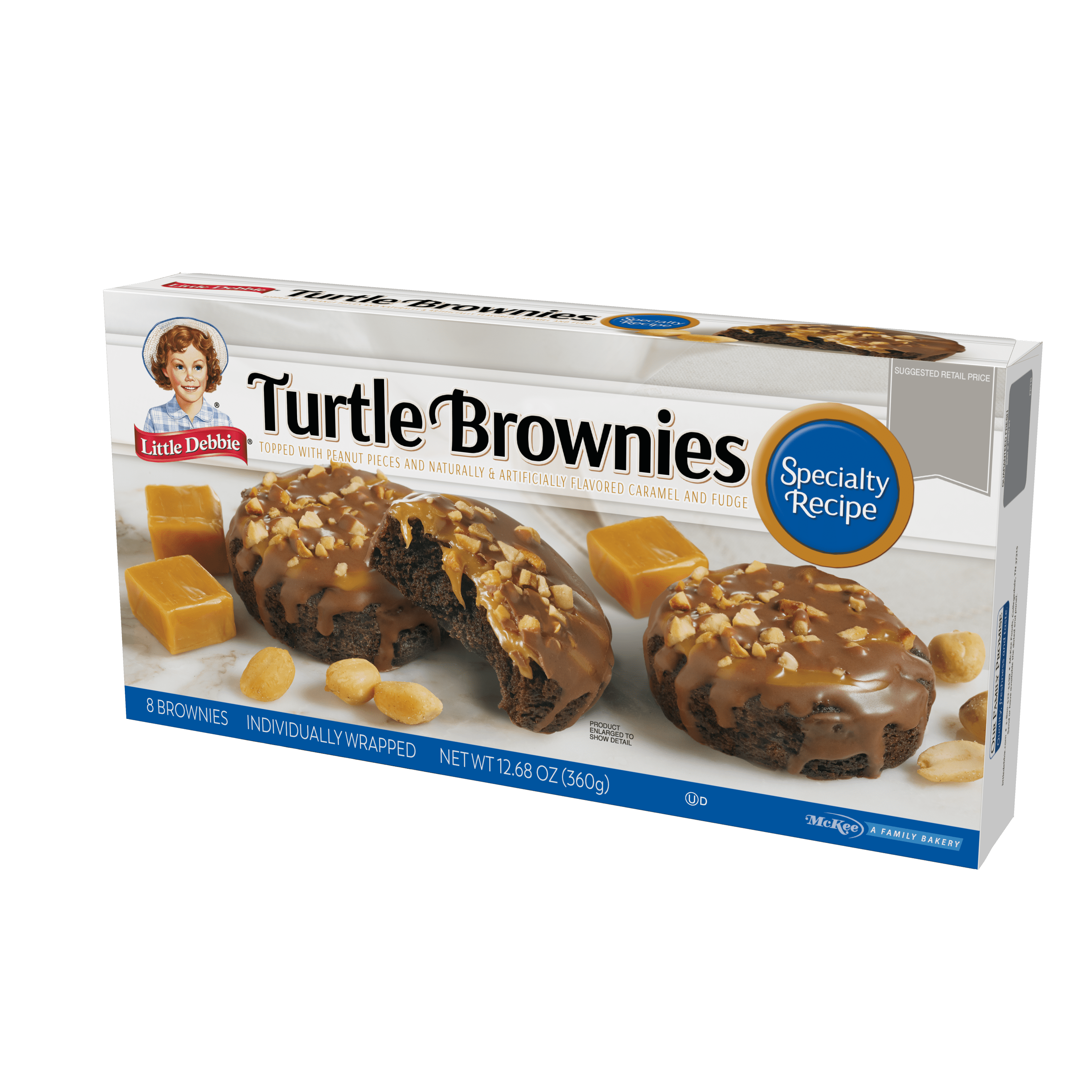 Little Debbie Turtle Brownies Specialty Recipe, 12.39 oz (8 count)