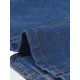 thumbnail image 5 of Chaqueta de mezclilla elástica para mujer INSPIRE CHIC con solapa, un botón, manga larga, talla XL, color azul oscuro, 5 of 6
