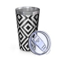 thumbnail image 2 of 16oz Tumblers Black White Checkerboard Checkered Pattern Stainless Steel Vacuum Insulated Double Wall Travel Tumbler Cups Mug with Lid and Straw,Cleaning Brush for Coffee,Tea, 2 of 4