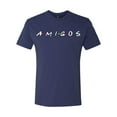 thumbnail image 2 of Friends Amigos Parody Pop Mens Premium Tri Blend T-Shirt, Vintage Navy, Medium, 2 of 3
