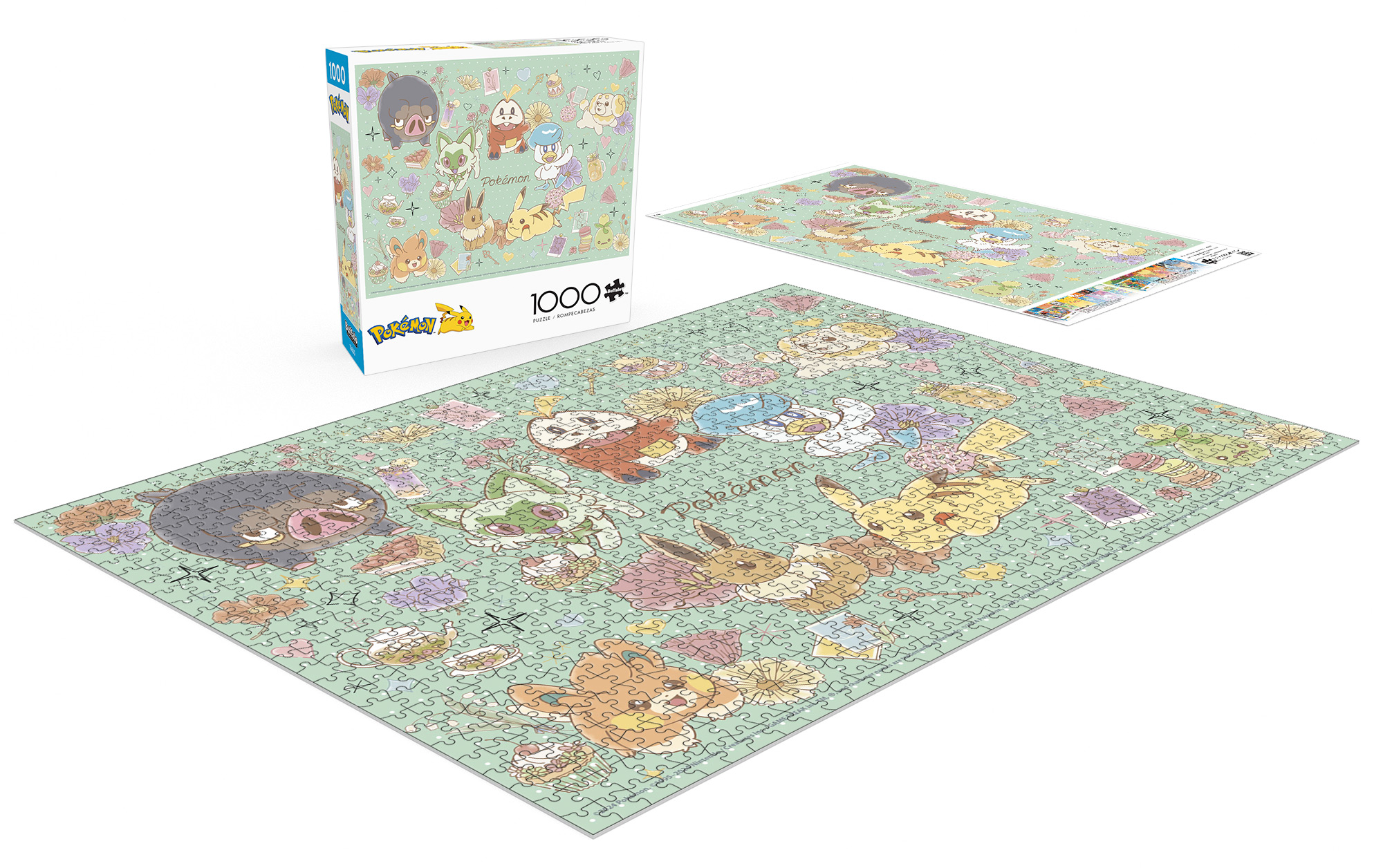 Buffalo Games Pokemon Flower Cafe 1000-Piece 26.75 x 19.75-inch Interlocking Jigsaw Puzzle for Adults Ages 14+