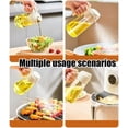 thumbnail image 3 of 2-in-1 Glass Oil Sprayer and Dispenser, Oil Sprayer for Cooking, Olive Oil Sprayer and Oil Dispenser, for Cooking, Kitchen, BBQ, Air Fryer, Salad, Baking (1pc White), 3 of 5