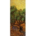 thumbnail image 2 of Van Gogh, Vincent 10x18 Black Ornate Wood Framed with Double Matting Museum Art Print Titled - Olive Trees With Yellow Sky And Sun - left, 2 of 4