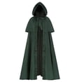 thumbnail image 3 of SAWOBUUN Medieval Hooded Cloak Renaissance Cape for Men and Women Halloween, 3 of 6