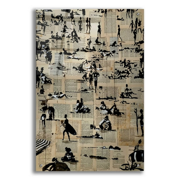 Epic Art 'Beach Break' by Loui Jover, Acrylic Glass Wall Art, 24"x36"